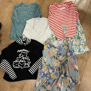 Lot of 4 girls clothes, sz 6, all 100% cotton, great for back to school & fall!